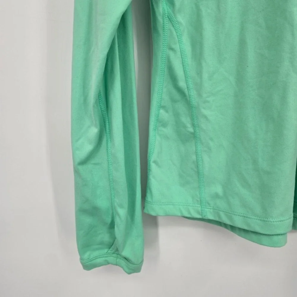 Nike Running Dri-FIT Womens Quarter Zip Pullover Mint Green Large Striped Swoosh - Picture 6 of 13